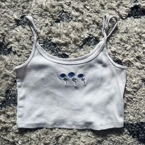 Cropped flower tank